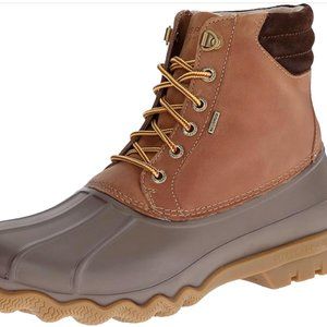 SPERRY Men's Waterproof Avenue Lace-Up Leather Duck Boots  Tan / Brown